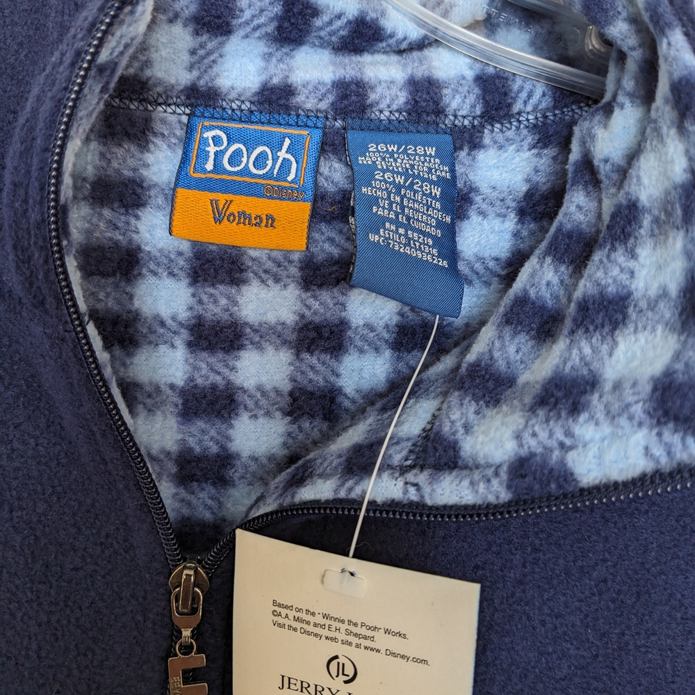 Disney Vintage Women's 26/28 Eeyore True Blue Fleece Pullover New With Tags. - Picture 9 of 16